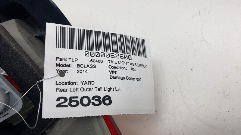 A2469060158 ⭕2013-2014 Mercedes-Benz B Electric Drive Rear Left Outer Tail Light A2469060158