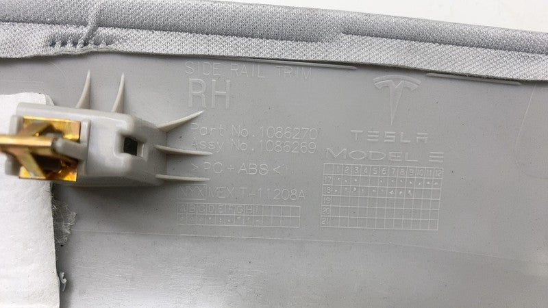 ⭕ 2017-2020 Tesla Model 3 Rear Headliner Siderail Pillar Trim Right 10