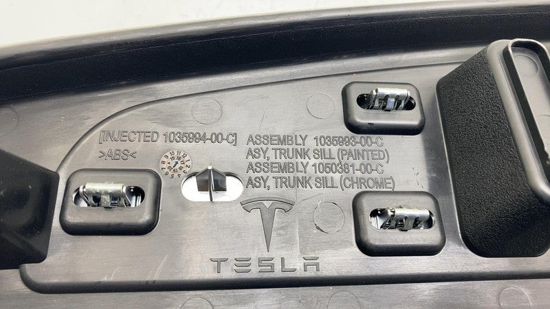 103599300C ⭕ 16-20 Model X Rear Lower Liftgate Trunk Sill Molding Panel Trim 1035993-00-C
