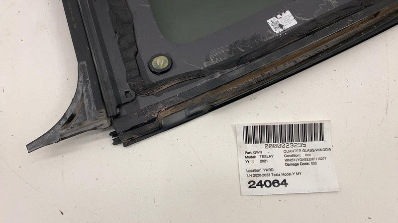⭕20-23 Tesla Model Y Rear Driver Side Quarter QTR Window Glass Left 14