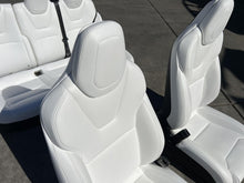 ⭕ 18-20 Tesla Model S Left & Right Front Bucket Seat + Rear 2nd Row Seat White
