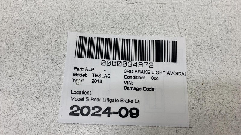2012-2020 Tesla Model S Rear Center High Mounted Stop Light Third 3rd 