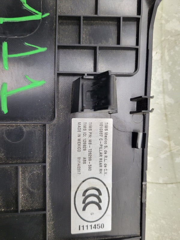 1010339-00-D ⭕ 12-20 Tesla Model S Rear Right C-Pillar Upper Trim Cover Panel RH 1010339-00-D