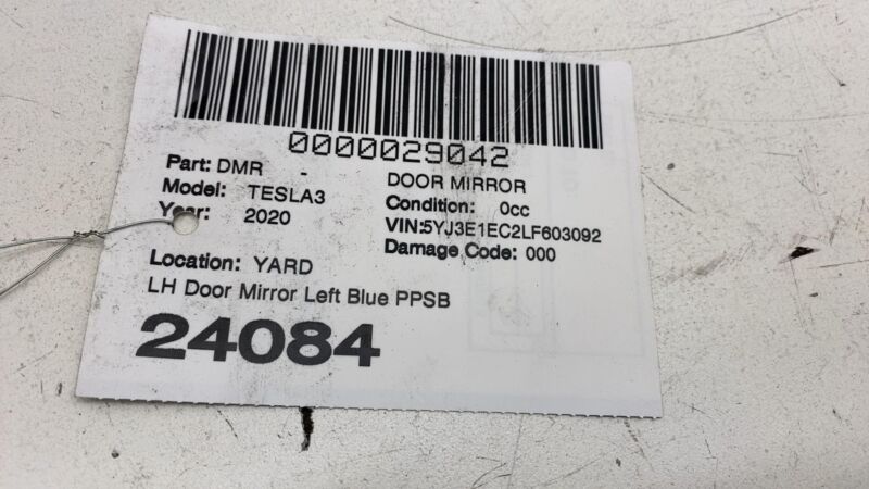 ⭕ 2017-2020 Tesla Model 3 Front Left Exterior Rear View Door Mirror LH Blue PPSB