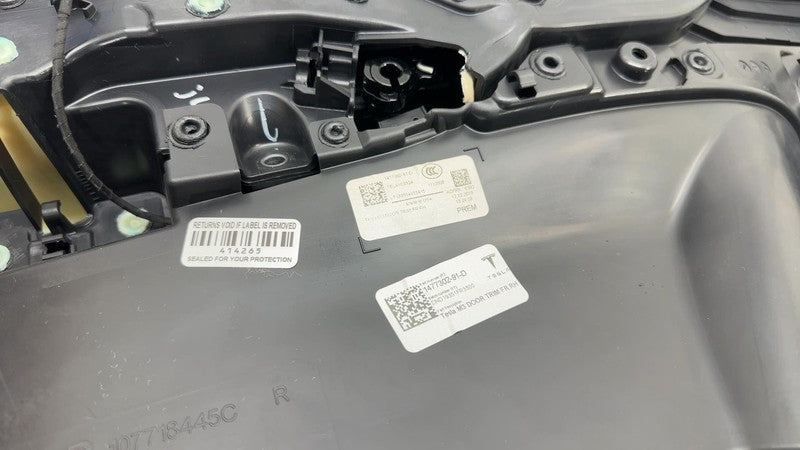 147730291D ⭕ 2017-2020 Tesla Model 3 Front Interior Door Panel Trim Card Right 1477302-91-D