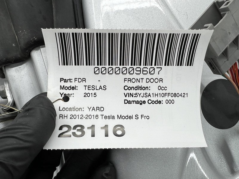 ⭕ 12-15 Tesla Model S Front Passenger Side Door Shell Panel Right RH Silver PMSS