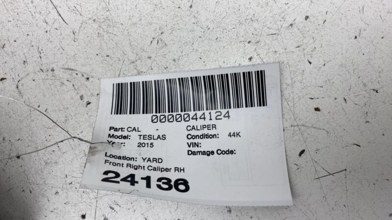 2012-2020 Tesla Model S MS Front Driver Side Caliper w/ Brake Hose Line Left OEM