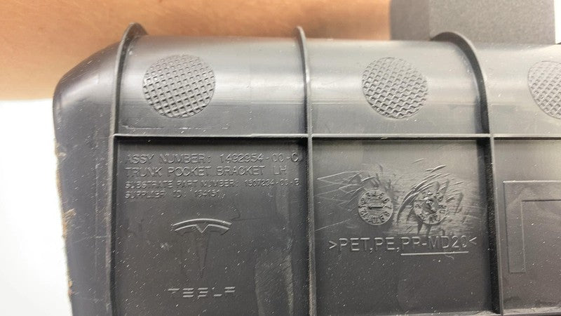 ⭕ 2020-2023 Tesla Model Y Rear Side Trunk Pocket End Bracket Left 1492