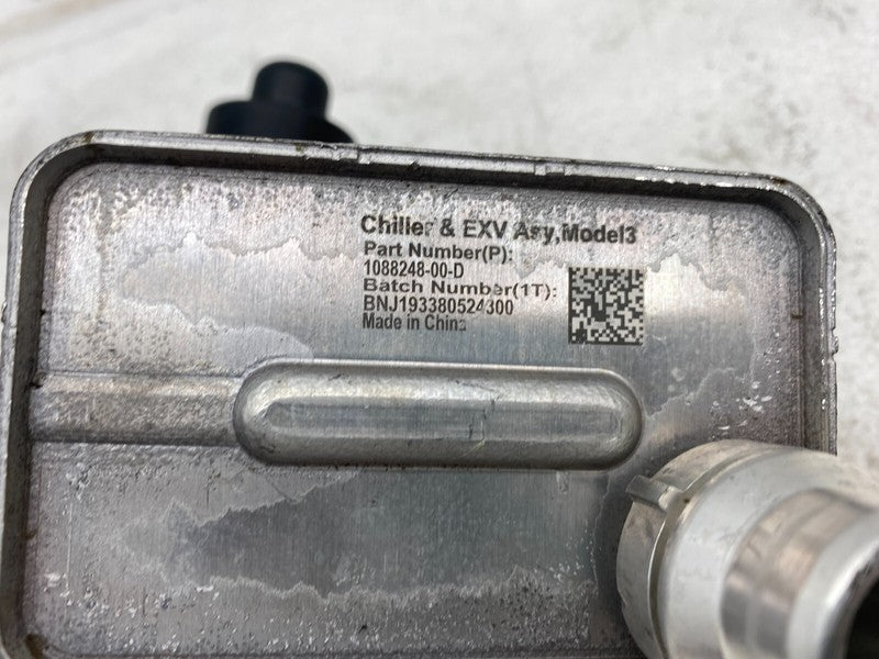 1088248 00 D ⭕ 2017-2022 Tesla Model 3 M3 Chiller EXV Oil Fluid Cooler Assembly 1088248-00-D