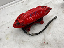 ⭕ 2016-2020 Tesla Model X Front Driver Side Caliper Red w/ Brake Hose Line Left