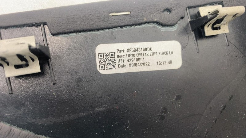 P11-NPE0XX ⭕ 2022-2024 Lucid Air Grand Touring Left C-Pillar Leather Mid Trim LH P11-NPE0XX