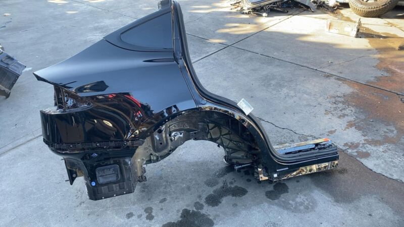 ⭕ 2021-2024 Tesla Model X Rear Passenger Quarter Panel Cutout Right Black - PBSB