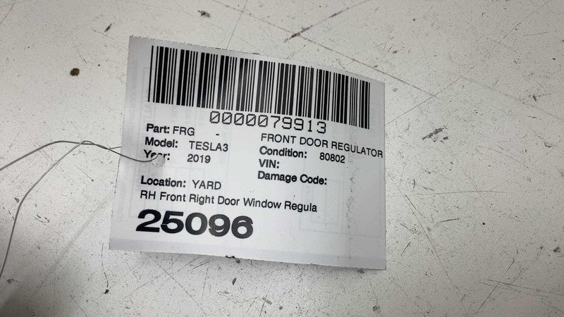 1096621-14-J ⭕ 2017-2023 Tesla Model 3 Front Right Door Window Regulator & Motor 1096621-14-J
