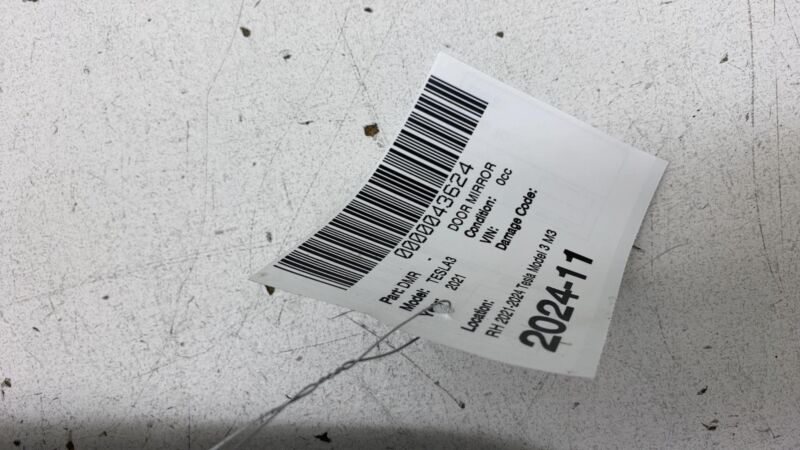 1592032-00-F ⭕ 21-25 Tesla Model 3 Passenger Right Exterior Rear View Door Mirror Assembly