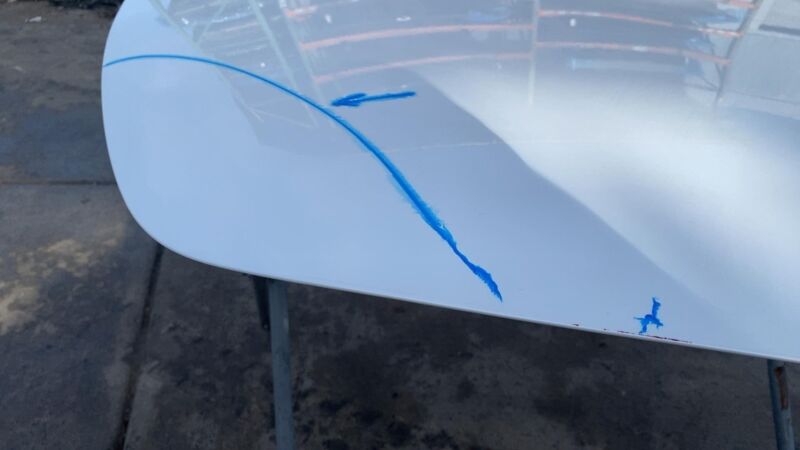 2020-2024 Tesla Model Y Front Bonnet Hood Shell Panel Assembly OEM White - PPSW