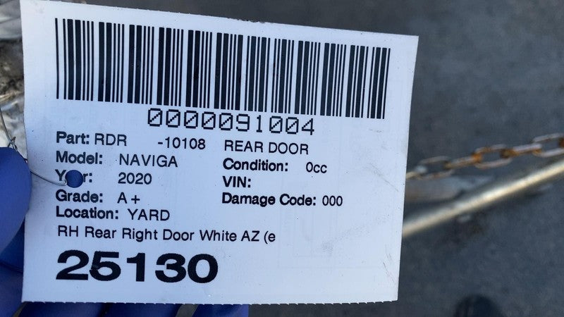 ⭕ 2018-2021 Lincoln Navigator Rear Passenger Side Door Shell Panel Whi