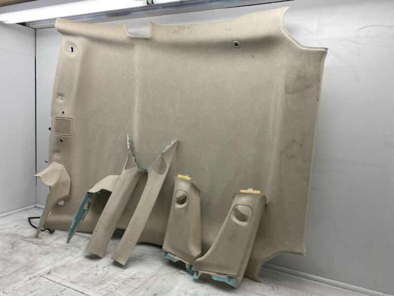  2012-2015 Tesla Model S SET of Headliner Textile Upper A + B + C-Pillar Assembly