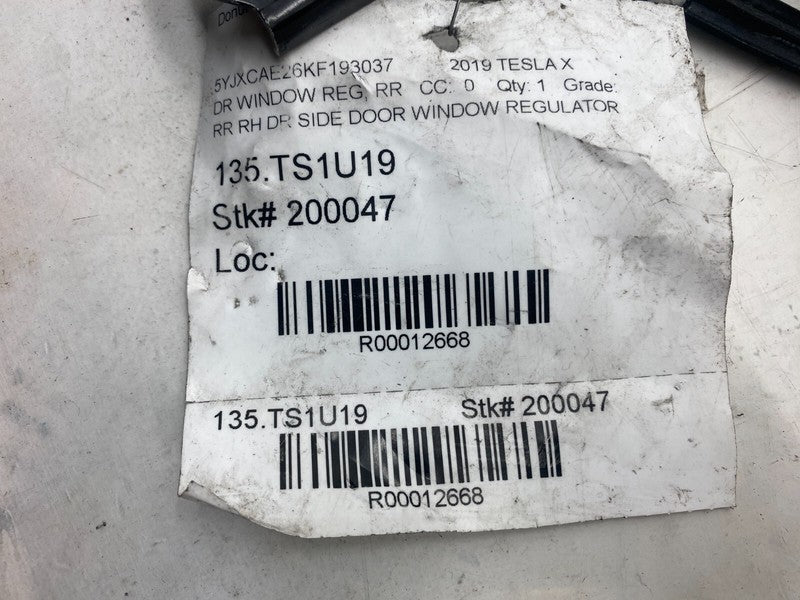 ⭕ 2016-2020 Tesla Model X Rear Left Window Regulator and Motor with Carrier OEM