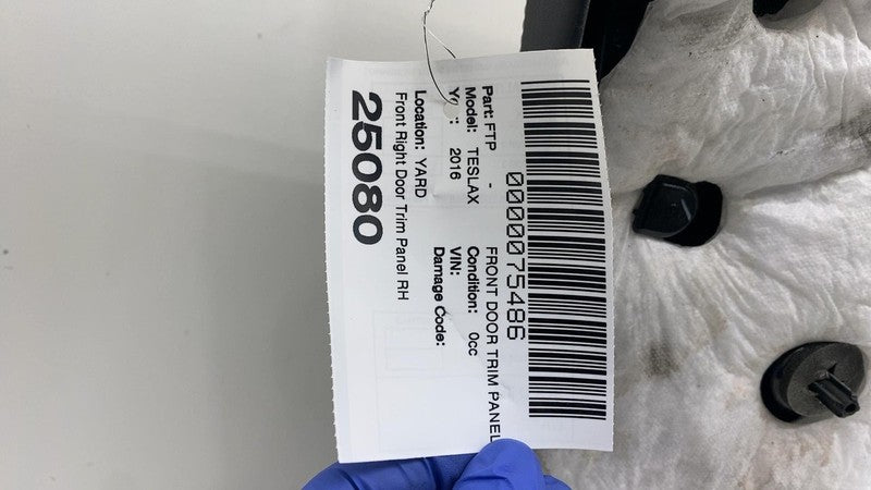 ⭕ 16-20 Tesla Model X Front Passenger Side Door Panel Trim Card Right Assembly