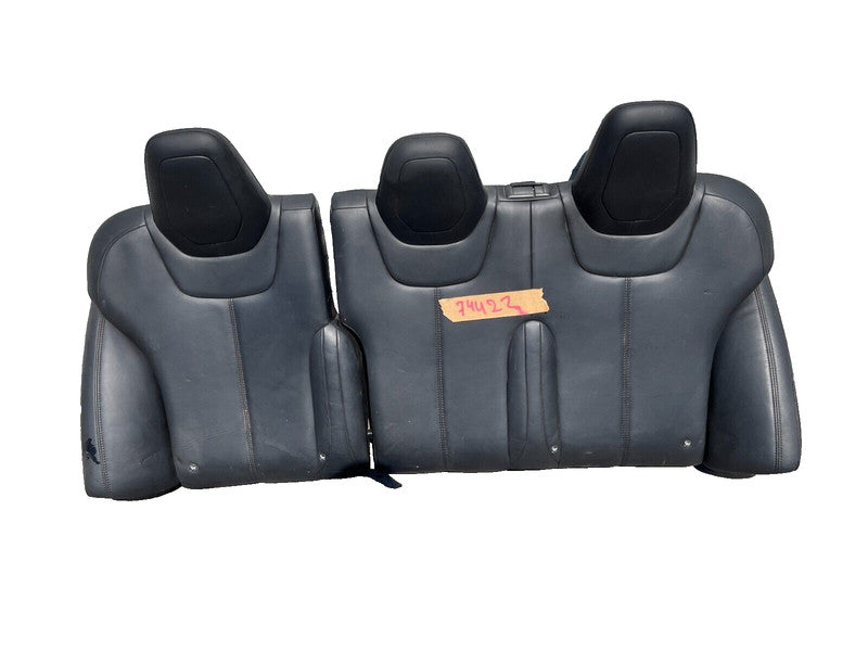 ⭕ 12-15 Tesla Model S Rear 2nd Row Seat Upper Cushion w/ Bolster Leather Black