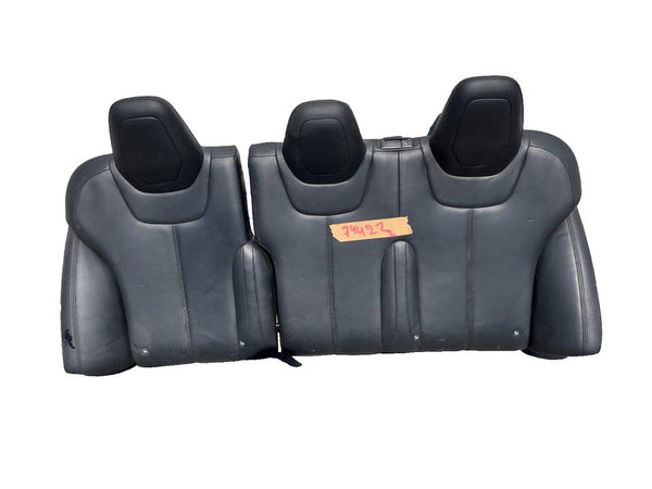 ⭕ 12-15 Tesla Model S Rear 2nd Row Seat Upper Cushion w/ Bolster Leather Black
