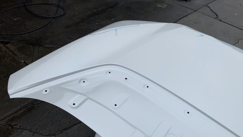 2023 2024 2025 Toyota bZ4X Hood Panel Bonnet Shell Assembly OEM White Aluminum