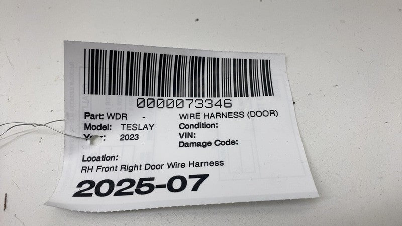 ⭕ 20-24 Model Y MY Front Right Door Wiring Harness Cable Wire Loom 148