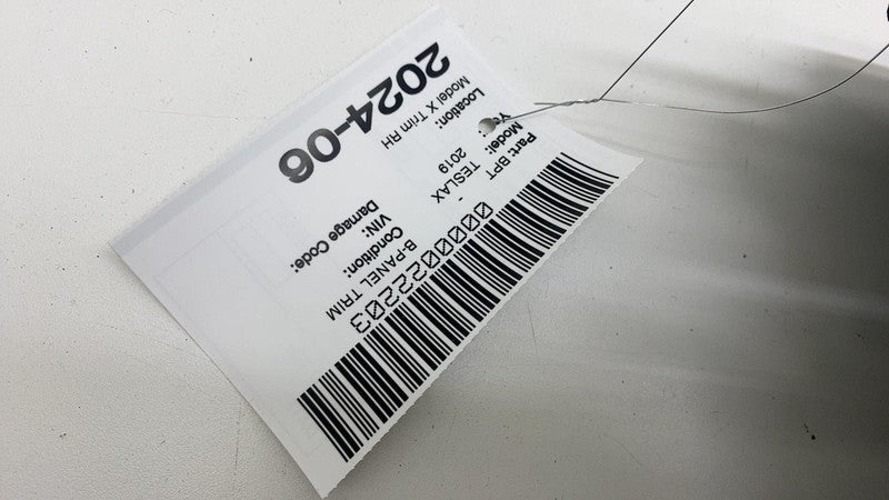 ⭕16-20 Model X Passenger Side B-Pillar Upper Trim Cover Panel Right 10