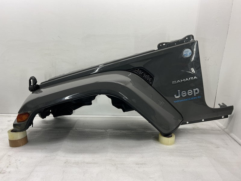 ⭕ 21-24 Jeep Wrangler 4XE Front Driver Fender Panel w/ Flare & Liner Gray Left