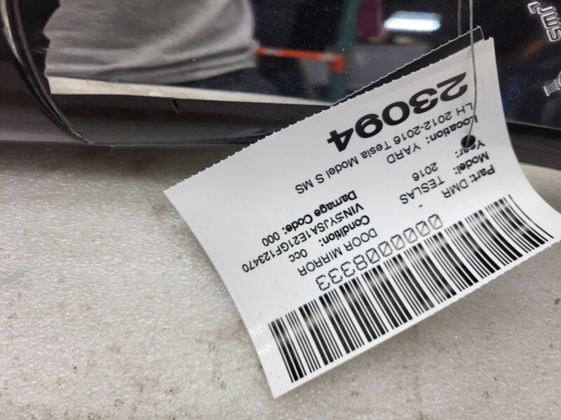 2148-6005-C 2012-2015 Tesla Model S MS Driver Side Exterior Rear View Door Mirror Left LH