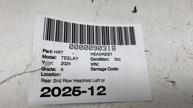 ⭕ 20-24 Tesla Model Y Rear Left or Right 2nd Row Seat Headrest Head Re