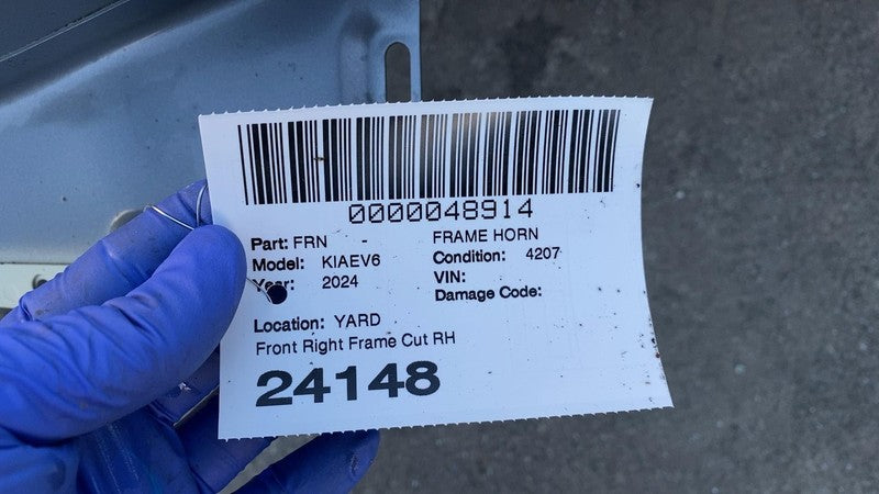 2022-2024 Kia EV6 Front Passenger Side Structural Frame Horn Cutout Ri
