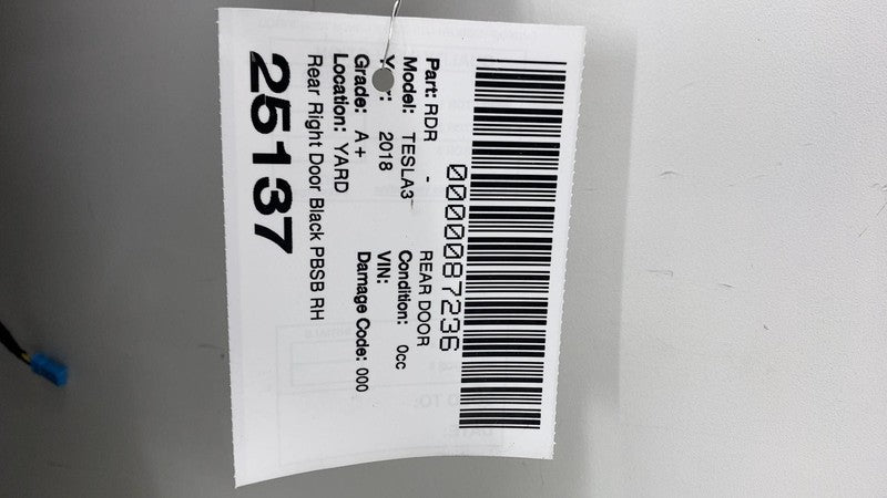 ⭕ 2017-2020 Tesla Model 3 Rear Passenger Side Door Shell Panel Right B