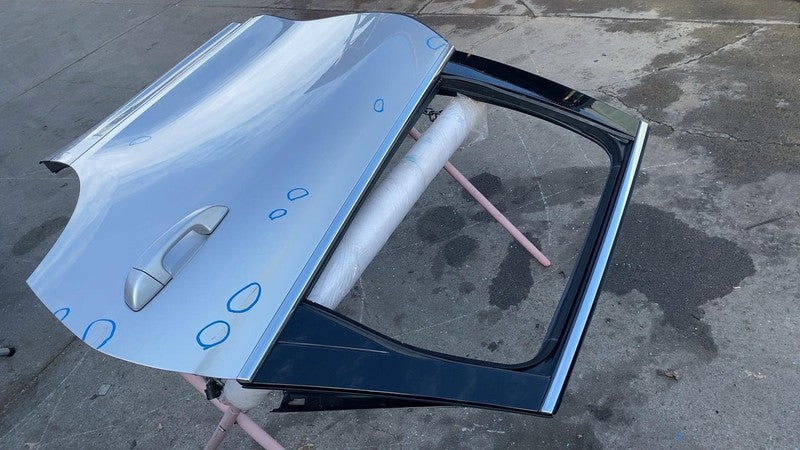 2011-2018 Porsche Cayenne Rear Driver Side Door Shell Panel Left Silver - LX7W