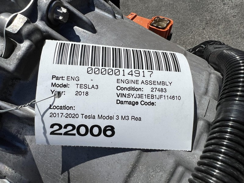 ⭕ 17-23 Tesla Model 3 Rear Drive Unit Engine Performance Assy 1120980-