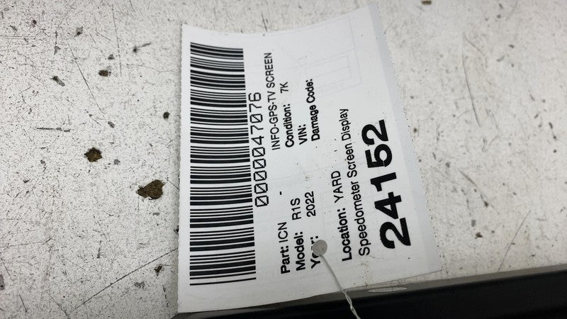 2022-2024 Rivian R1T R1S Dash Speedometer Instrument Cluster Display S