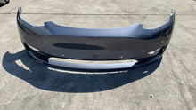 ⭕ 20-22 Model Y Front Bumper Cover w/ Park Sensor Holes Gray - PMNG 1493745-00-A