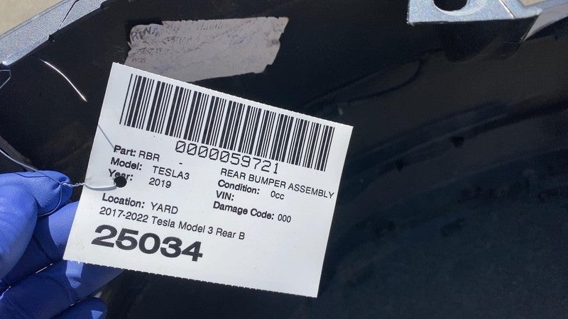 ⭕ 2017-2022 Tesla Model 3 Rear Bumper Cover w/ Park Sensor & Harness Gray PMNG