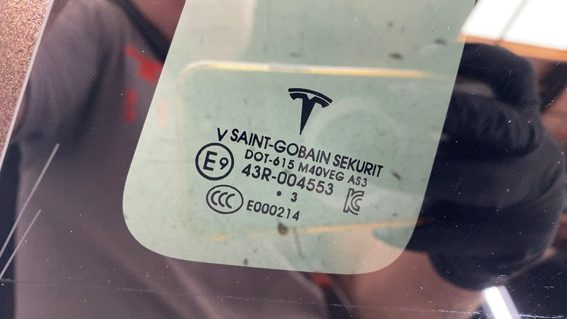 E9 43R-004553 ⭕ 2016-2024 Tesla Model X MX Rear Driver Side Door Quarter Fixed Glass Left LH