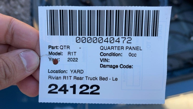 ⭕2022-2024 Rivian R1T Rear Quarter Panel Left & Right Structural Cut Blue EXP007