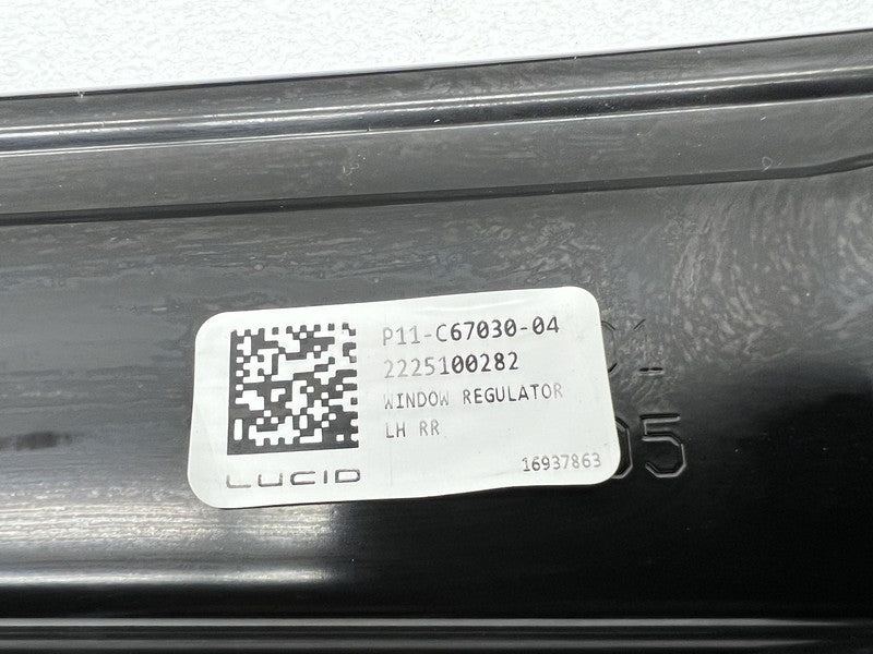 P11-C67030-04 ⭕ 22-24 Lucid Air Rear Left Driver Window Regulator & Motor Assy P11-C67030-04