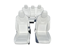 ⭕ 18-20 Tesla Model S Left & Right Front Bucket Seat + Rear 2nd Row Seat White