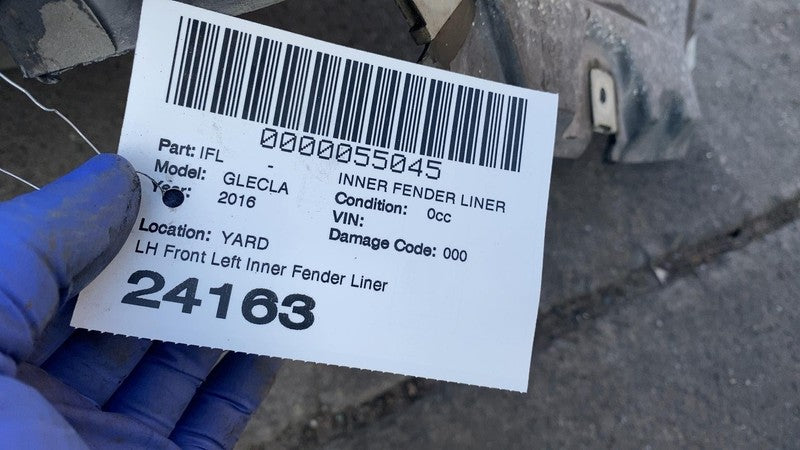 A 166 884 11 22 2016-2019 Mercedes-Benz GLE350 Front Inner Fender Liner Splash Guard Shield Left