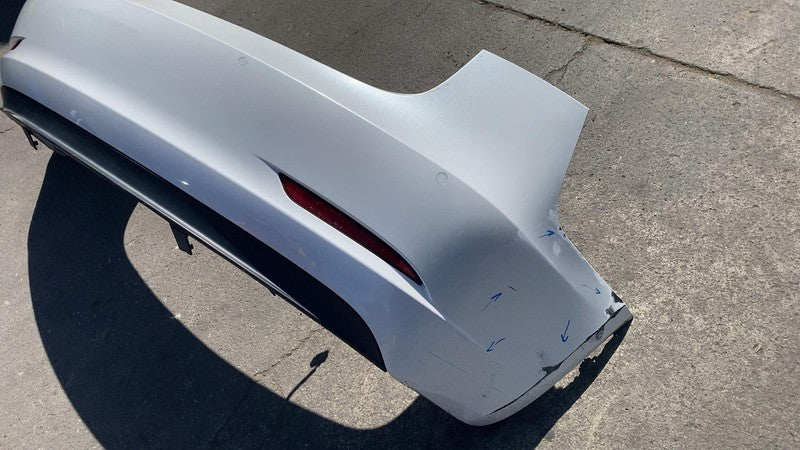 ⭕ 2017-2022 Tesla Model 3 M3 Rear Bumper Fascia Cover w/ Sensor Holes White PPSW
