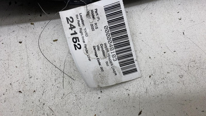 PT00134682C 2022-2024 Rivian R1T R1S Rear Right Inner Fender Wheel Liner Splash Shield Guard