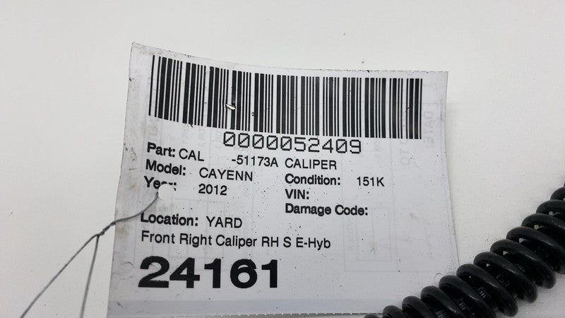 7P0 615 424 2011-2018 Porsche Cayenne Rear Passenger Side Caliper w/ Brake Hose Line Right