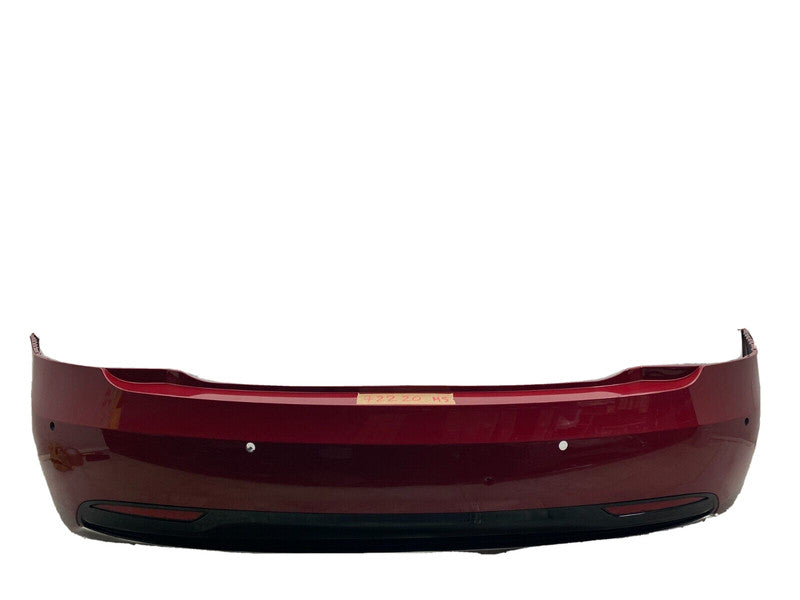 ⭕ 2016-2020 Tesla Model S MS Rear Bumper Cover Red w/ Park Sensor Holes Assembly