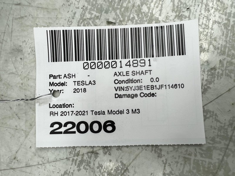 1044119-00-C 2017-2021 Tesla Model 3 M3 Front CV Axle Halfshaft Driveshaft 1044119-00-C OEM