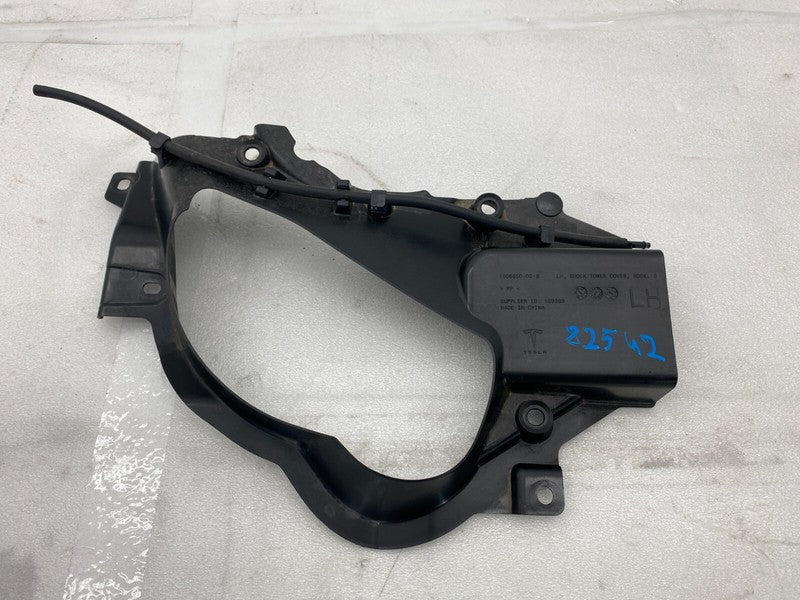 160685000B ⭕ 21-25 Tesla Model S Front Driver Side Tower Shock Cover Trim Left 1606850-00-B