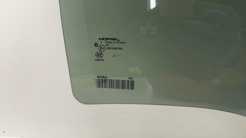 E4 43R-000184 ⭕ 2017-2024 Chrysler Pacifica Rear Passenger Side Door Window Glass Right Assy
